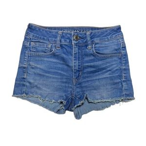 - American Eagle Hi-Rise Shortie Denim Shorts Size 2